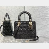 Perfect Quality Replica Lady Dior 24cm Dolabuy Black Handbag