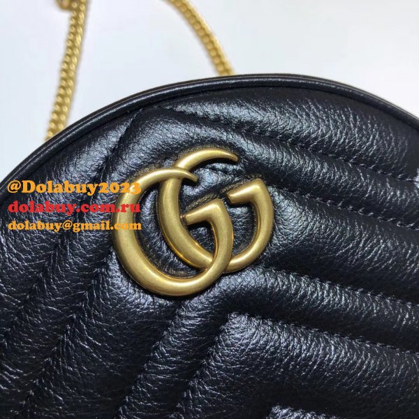 Top Quality 550154 Gucci GG Marmont mini round shoulder bag