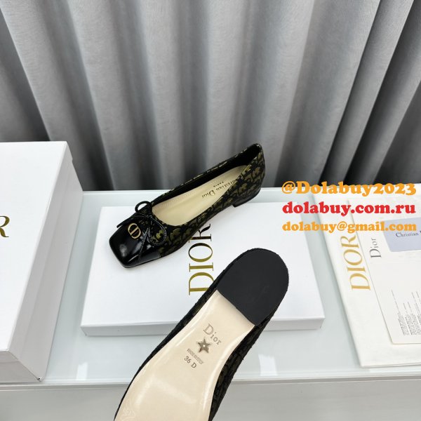 Duplicate DIOR D-Doll  BALLET FLAT Designer