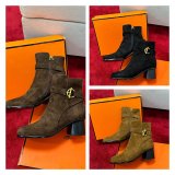 Best Hermes Jill 60 Ankle Suede Boot