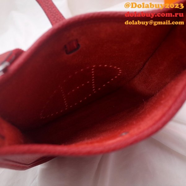 Replica Hermes Mini Evelyne TPM Bag Red