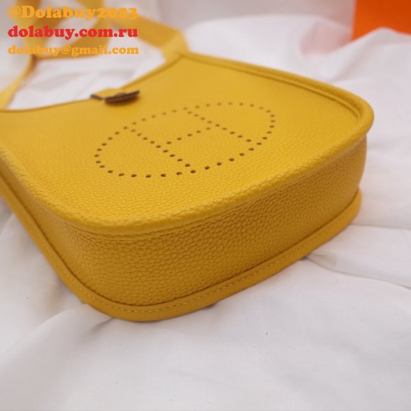 Hermes Evelyne Yellow Messenger Medium Bag replica