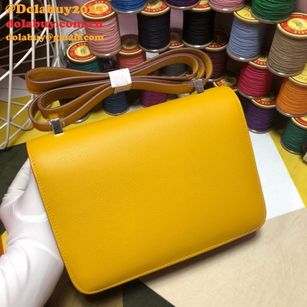 Hermes Constance Bag 23cm Epsom Leather Yellow