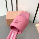 Miu Miu Replica Bread Slippers Heel Sandals Shoes