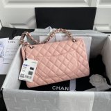 CC Best 25.5CM Classic Flap Bag Caviar Leather A01112 Pink