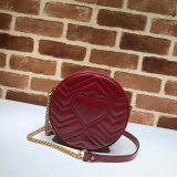 Top Quality 550154 Gucci GG Marmont mini round shoulder bag