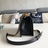 Fashion CC Le Boy Top Quality Black Bags lambskin 25cm