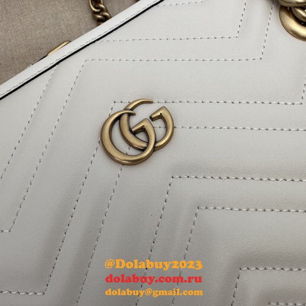 Tote GG Marmont White/Black 779724 Gucci Replica Bag