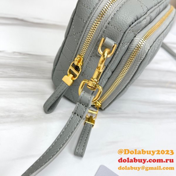 High Quality Dior Caro Bag Brown Supple Cannage Calfskin