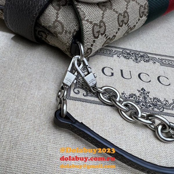 High Quality Gucci Horsebit Chain 764255 Shoulder Knockoff Bag Beige