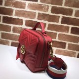 Top Quality Gucci Replica 498100 Leather GG Marmont Small Shoulder Bag