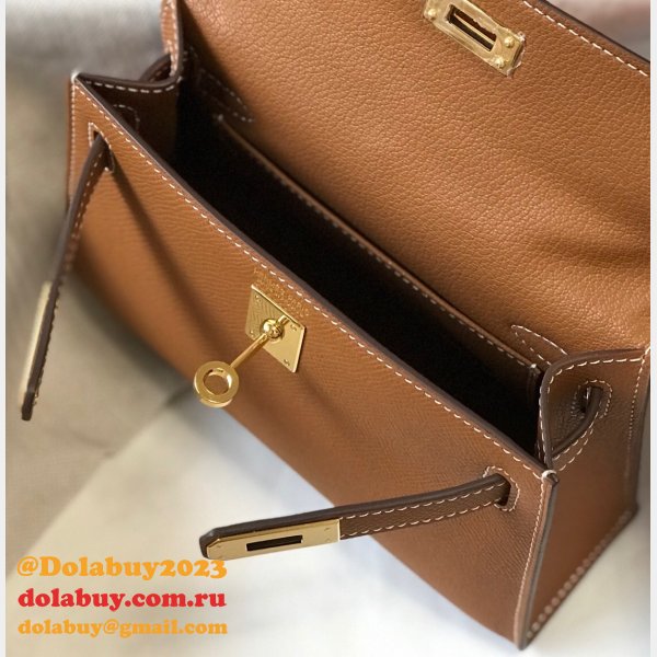 Camel Mini Kelly Replica Hermes Handbags