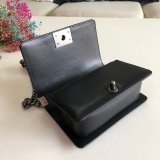 High Quality CC Le Boy Replica Best Black Bags lambksin 20cm