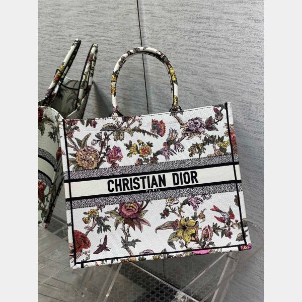 Christian Dior 26.5/36/41.5CM AAA+ Replica Canvas CD Book Tote Bag