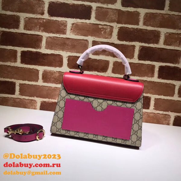 Gucci Replica 453188 GG Supreme Padlock Small Top Handle Bag