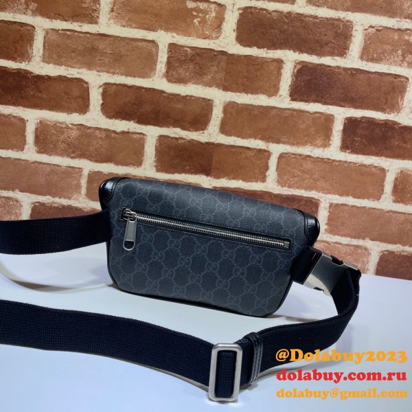 Top Quality Gucci Belt bag with Interlocking G 682933 black GG Supreme