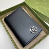 High Quality Gucci Replica 547075 GG Marmont card case in black leather