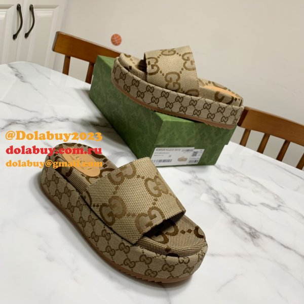 Canvas Slippers Replica Gucci Best High Quality Shoes