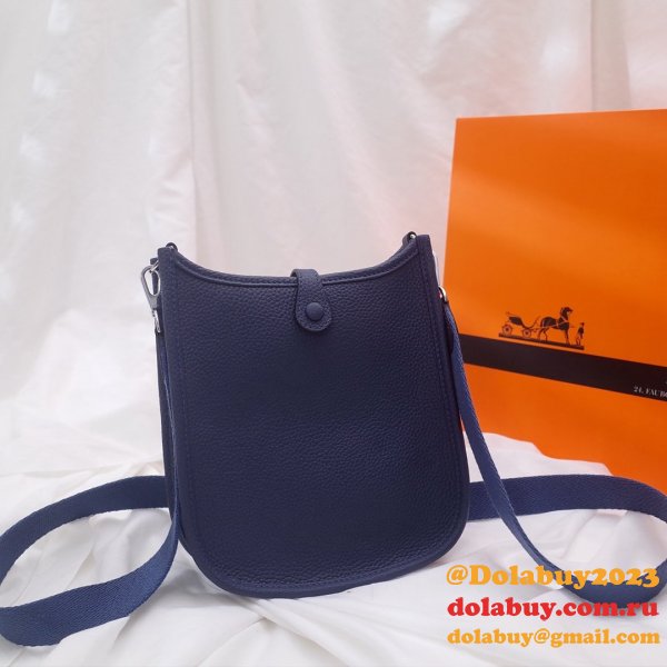 Replica Hermes Evelyne Navy blue TPM Mini Bags