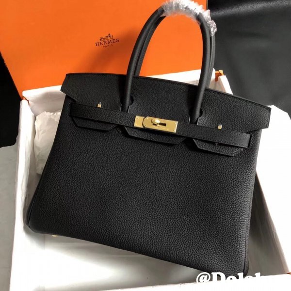 Hermes Birkin 35cm Togo leather Handbags Black