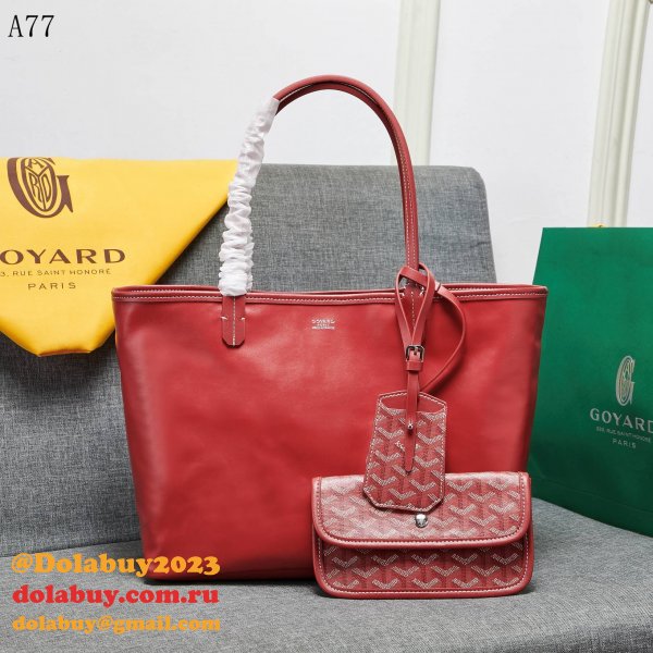 Cheap Top Quality Goyard Classic Chevron St. Louis PM Totes Red Bags