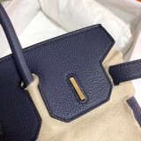 Hermes Birkin 35cm Togo leather Handbags Dark Blue