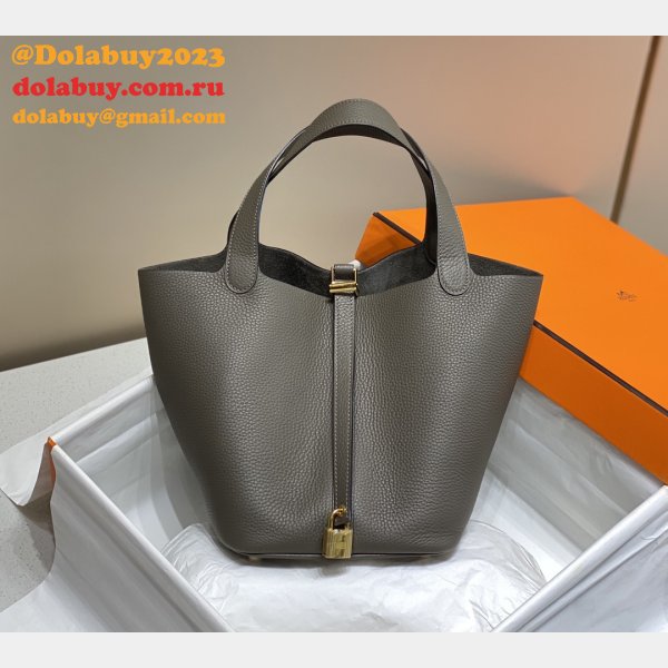 Luxury 7 Star Replica Designer Hermes Picotin 18/22cm Gold Online