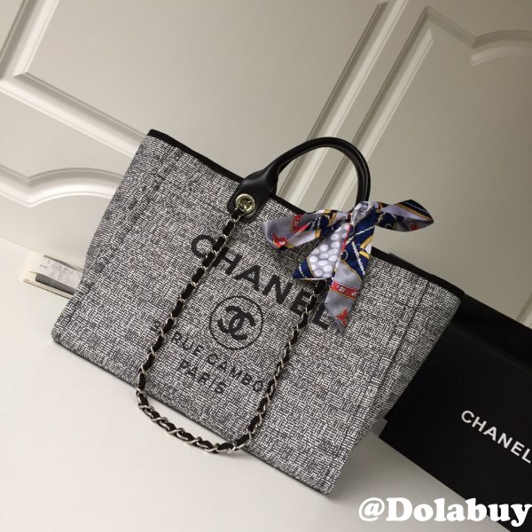 Luxury CC deauville Terrycloth Beach Tote Bag